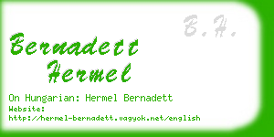 bernadett hermel business card